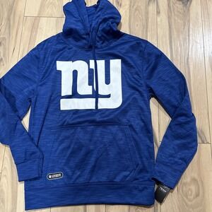 NFL Team Apparel New York Giants Blue NY Combine Hoodie Men's Small NWT